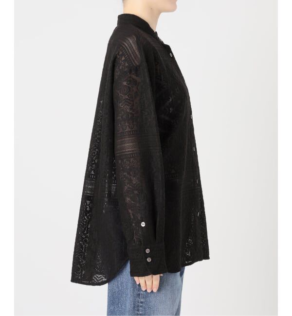 Spick and Span「《予約》スタンドカラーレースシャツ」|シャツ・ブラウス|