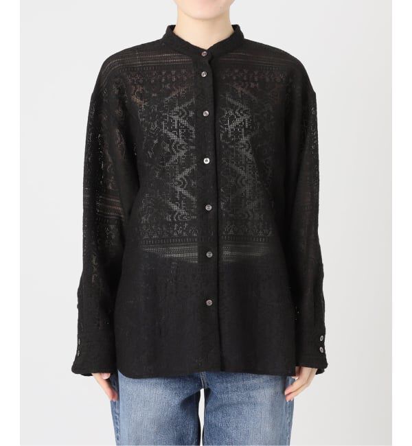 Spick and Span「《予約》スタンドカラーレースシャツ」|シャツ・ブラウス|