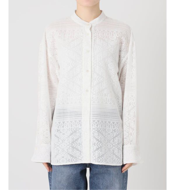 Spick and Span「《予約》スタンドカラーレースシャツ」|シャツ・ブラウス|