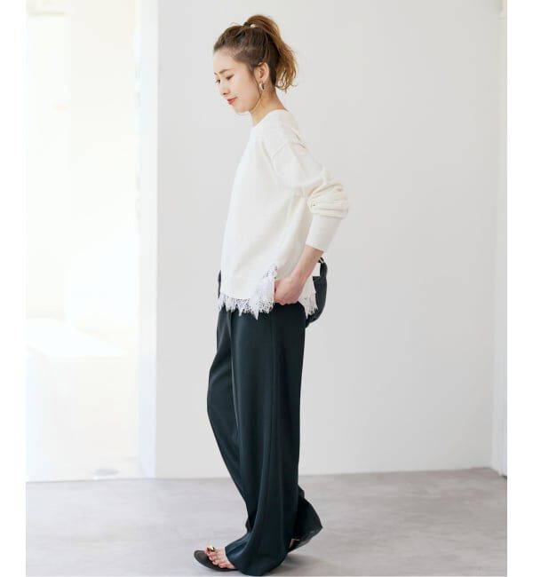 Spick and Span「《予約》レースドッキング2WAYカーディガン」|カーディガン|