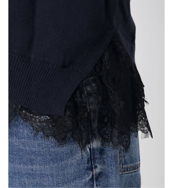 Spick and Span「《予約》レースドッキング2WAYカーディガン」|カーディガン|