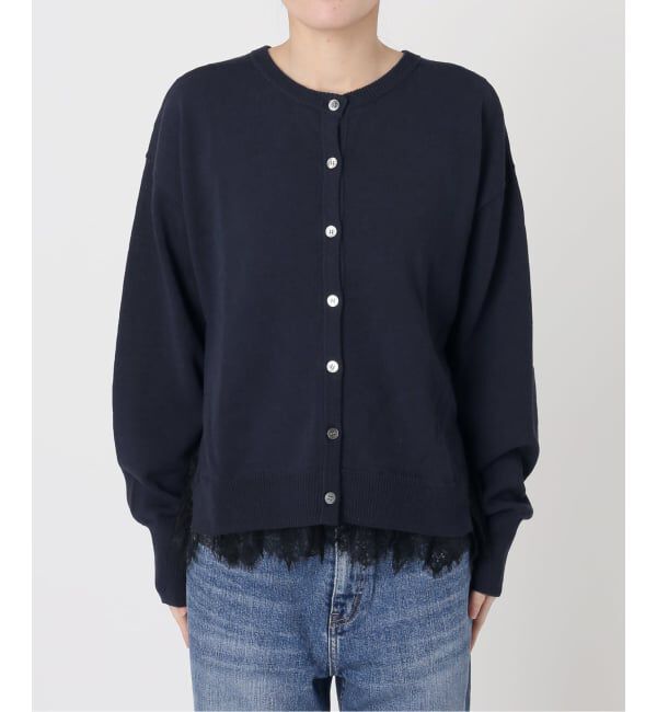 Spick and Span「《予約》レースドッキング2WAYカーディガン」|カーディガン|