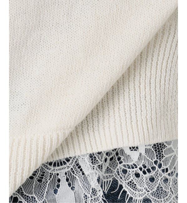 Spick and Span「《予約》レースドッキング2WAYカーディガン」|カーディガン|