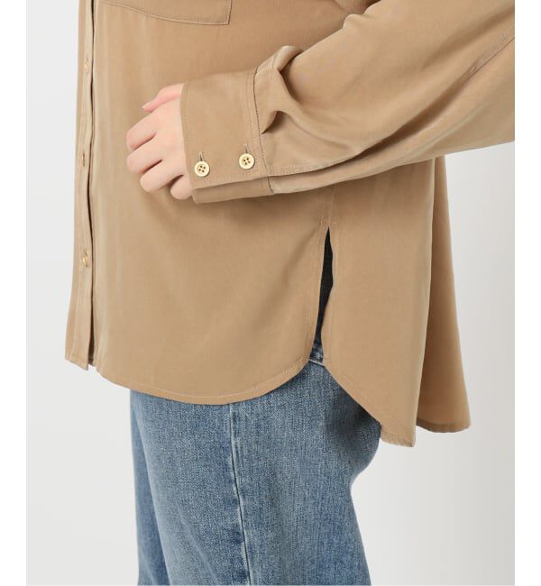  「《追加》【洗える】シュシュSETピーチサテン起毛シャツ」|シャツ・ブラウス|