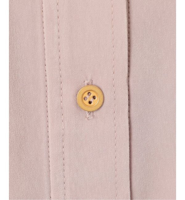  「《追加》【洗える】シュシュSETピーチサテン起毛シャツ」|シャツ・ブラウス|