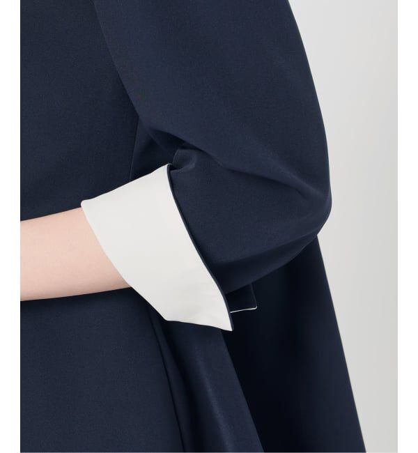  「【洗える】カーブネックフレアブラウス」|シャツ・ブラウス|