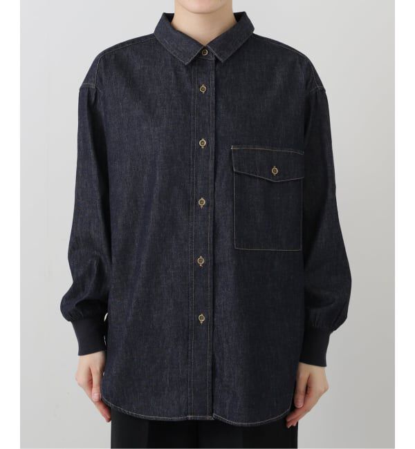 「【洗える】Munich/ミューニック スラブデニムシャツ」|シャツ・ブラウス|