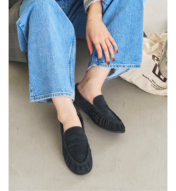  「レザーソフトギャザーローファー」|ローファー|