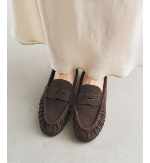  「レザーソフトギャザーローファー」|ローファー|