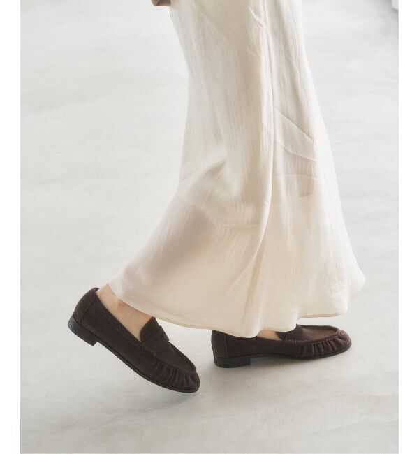  「レザーソフトギャザーローファー」|ローファー|