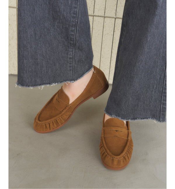  「レザーソフトギャザーローファー」|ローファー|