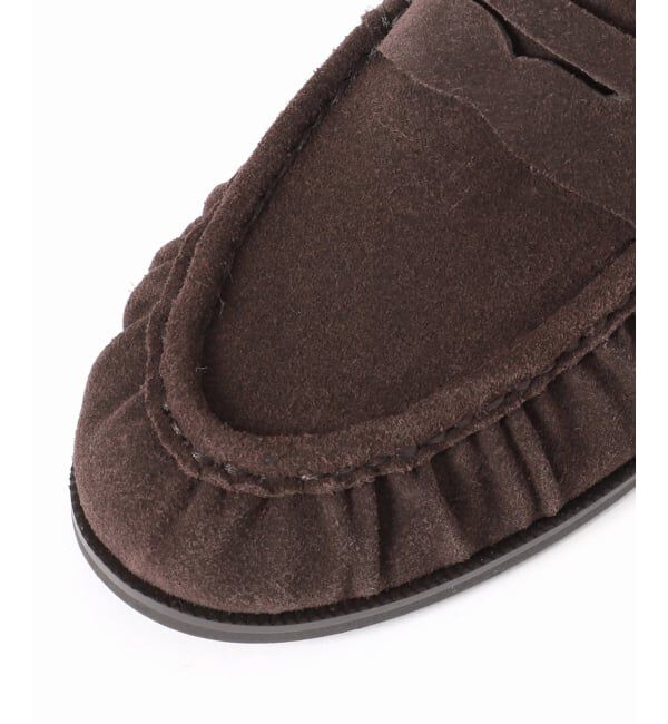  「レザーソフトギャザーローファー」|ローファー|