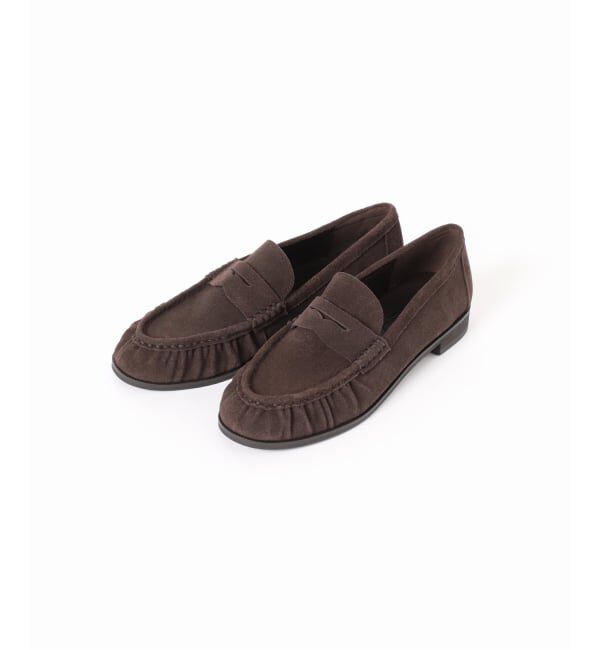  「レザーソフトギャザーローファー」|ローファー|