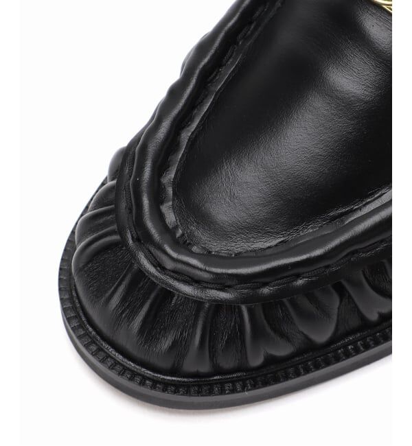 GRISE「GRISEレザーギャザーローファー」|ローファー|