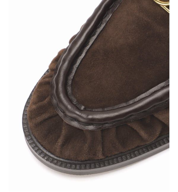 GRISE「GRISEレザーギャザーローファー」|ローファー|