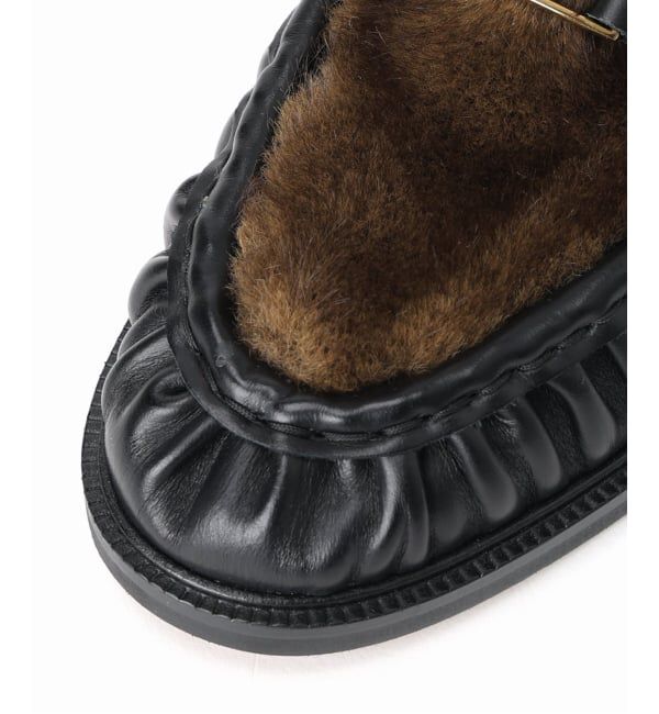 GRISE「GRISEレザーギャザーローファー」|ローファー|