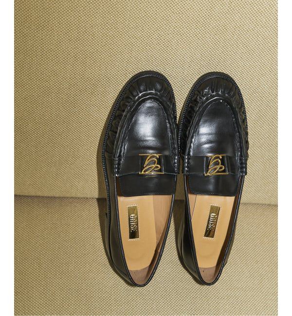 GRISE「GRISEレザーギャザーローファー」|ローファー|