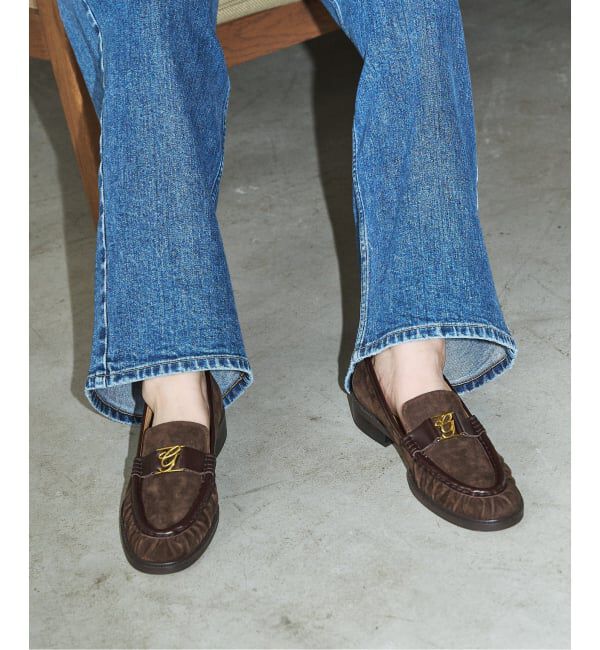 GRISE「GRISEレザーギャザーローファー」|ローファー|