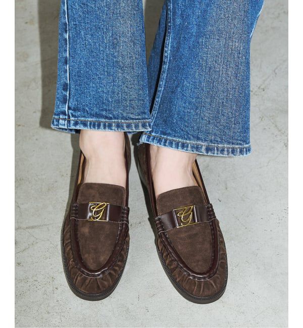 GRISE「GRISEレザーギャザーローファー」|ローファー|