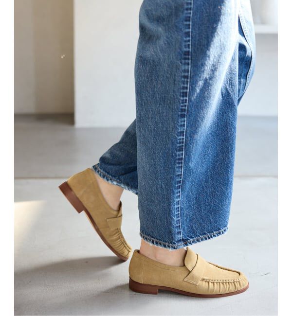  「レザーギャザーローファー」|ローファー|