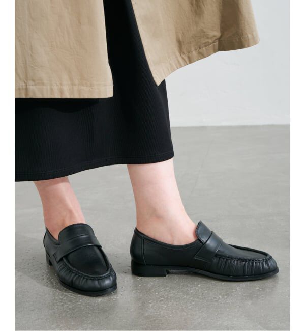  「レザーギャザーローファー」|ローファー|