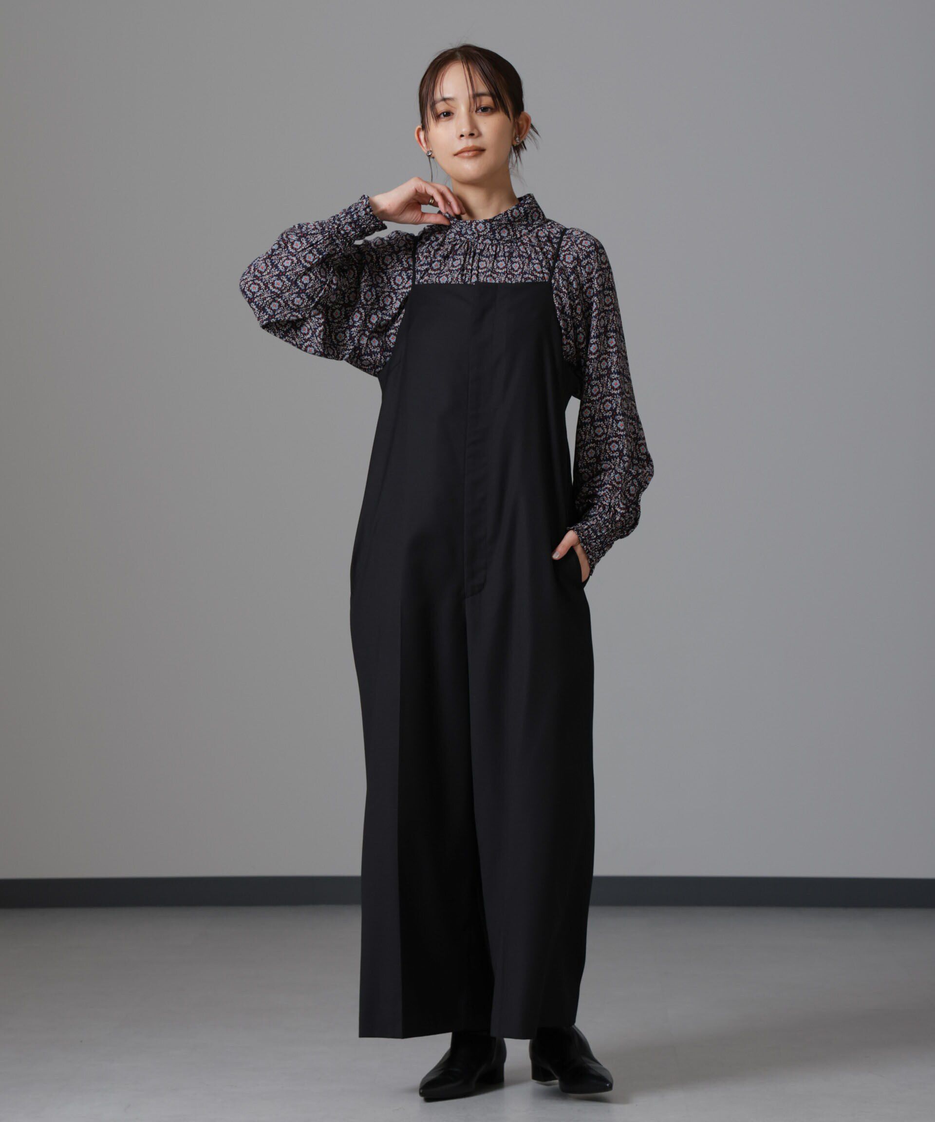 nano･universe「サークルフラワープリントギャザーブラウス」|シャツ・ブラウス|