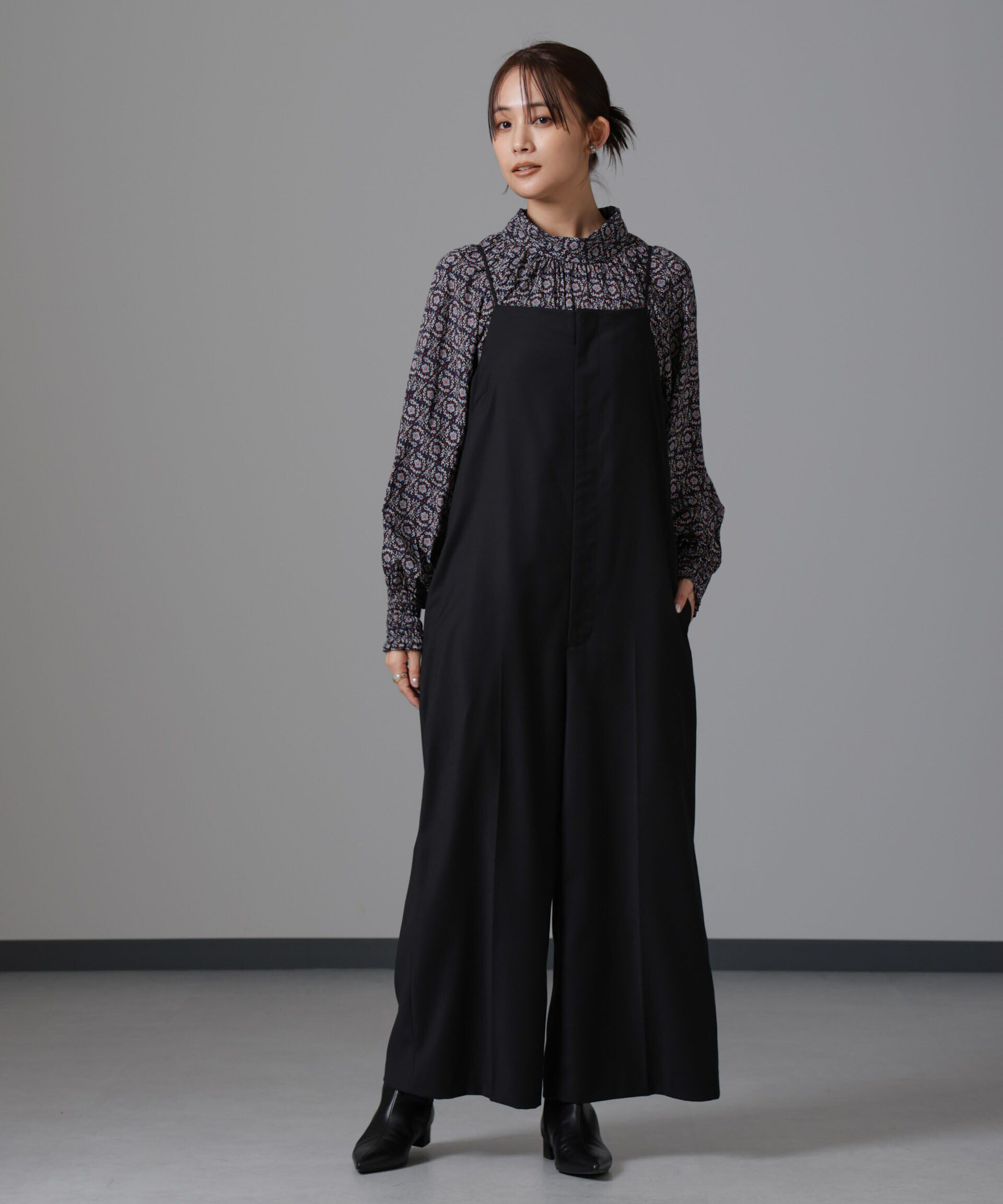 nano･universe「サークルフラワープリントギャザーブラウス」|シャツ・ブラウス|