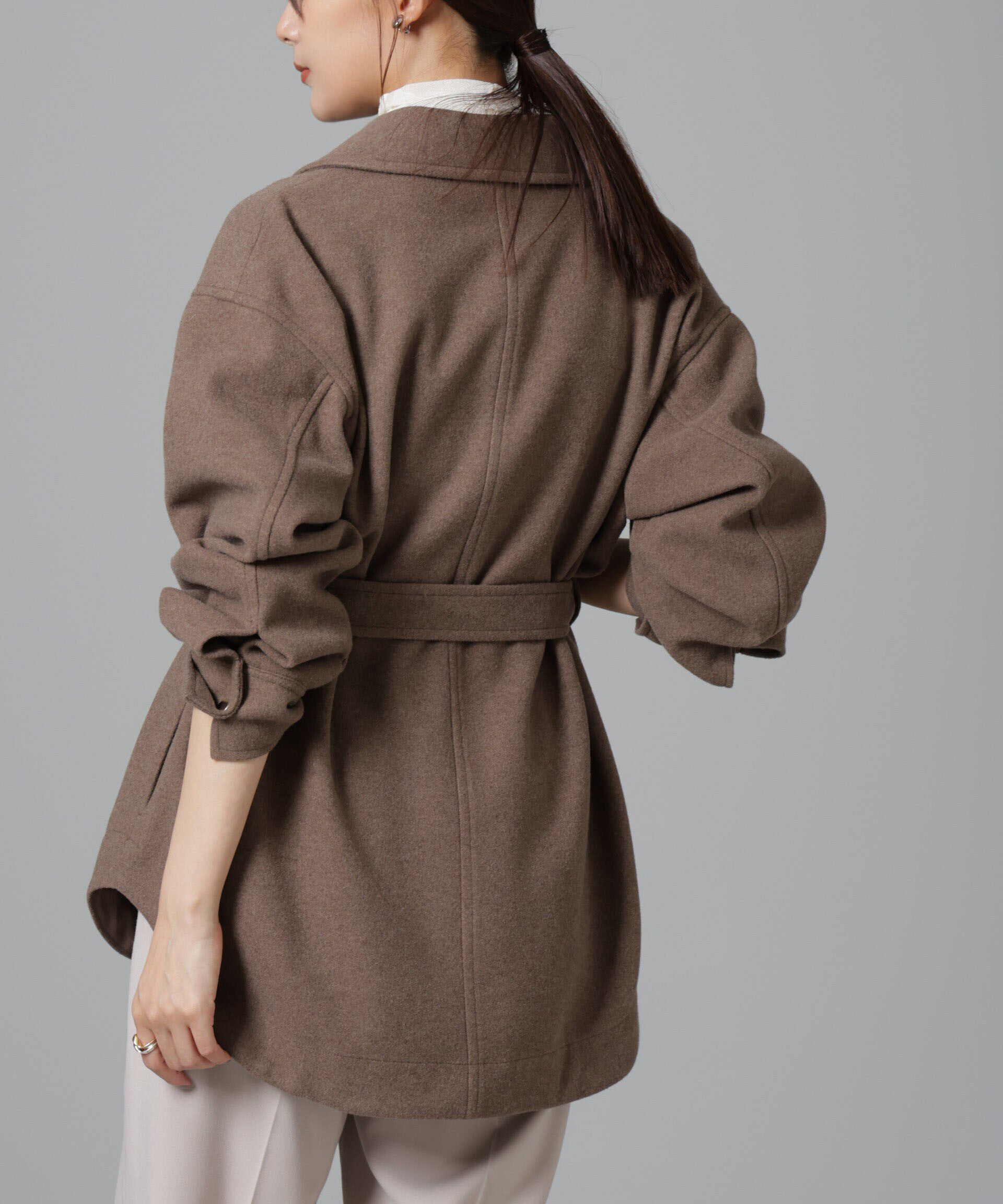 nano･universe「ニードルジャージーベルテッドシャツジャケット」|シャツ・ブラウス|