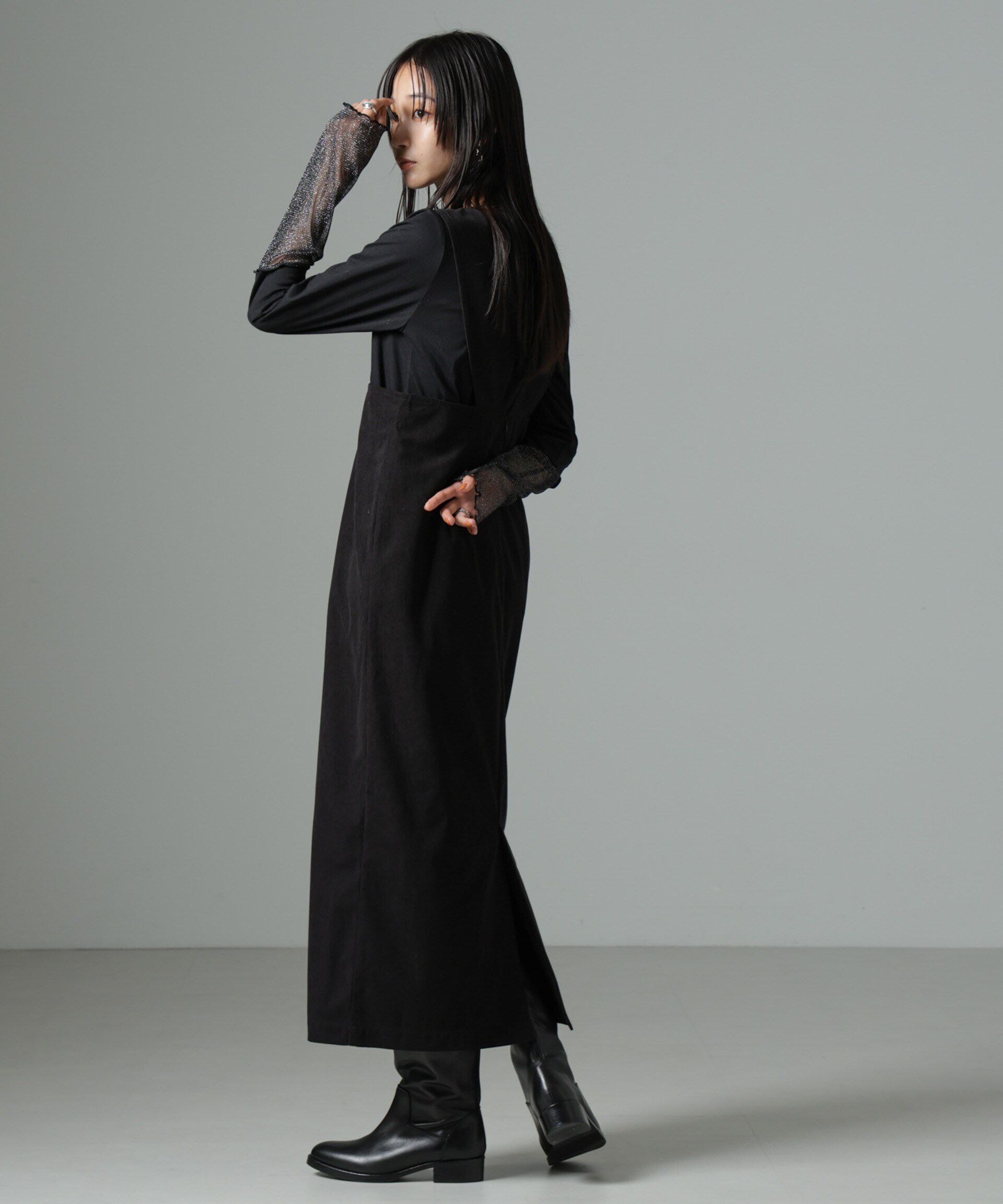 nano･universe「マイクロコールナロージャンパースカート(セットアップ可)」|ワンピース|