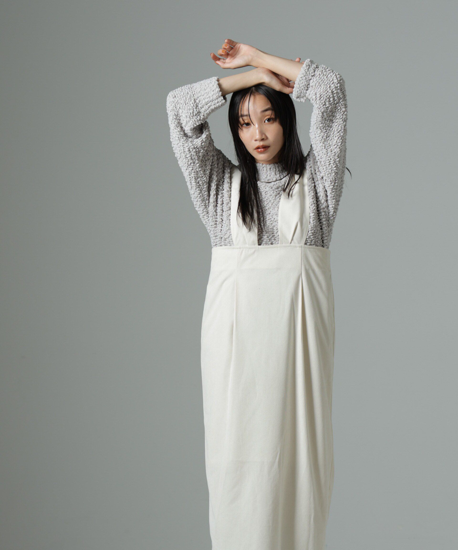 nano･universe「マイクロコールナロージャンパースカート(セットアップ可)」|ワンピース|