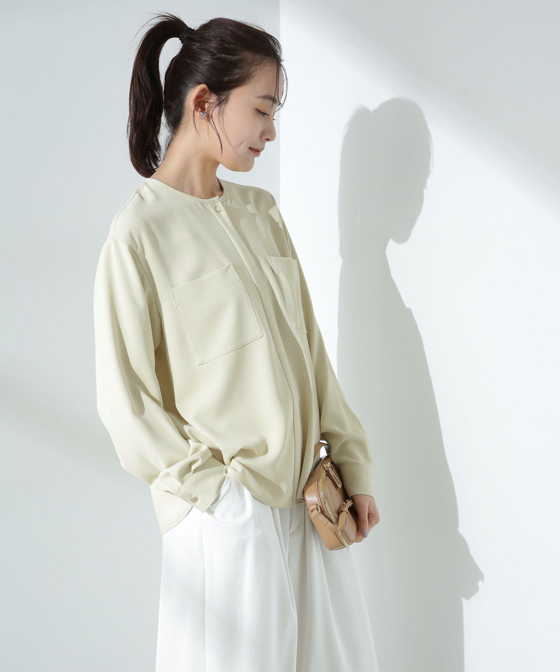 nano･universe「Ｗポケットブラウス」|シャツ・ブラウス|