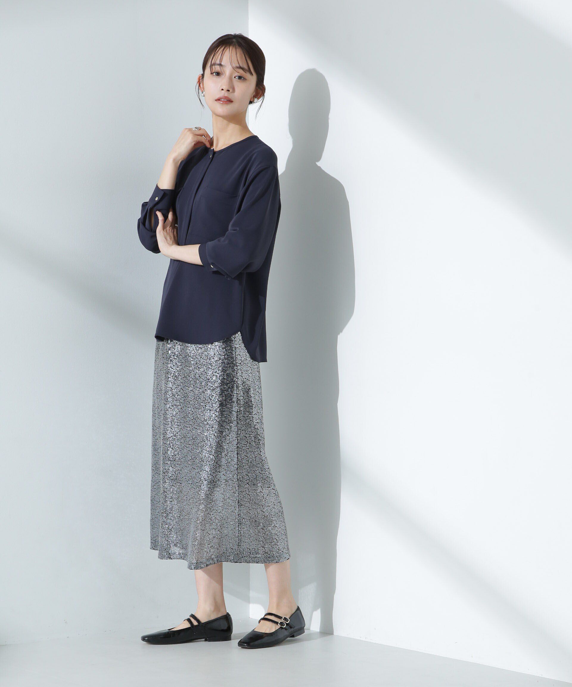 nano･universe「Ｗポケットブラウス」|シャツ・ブラウス|