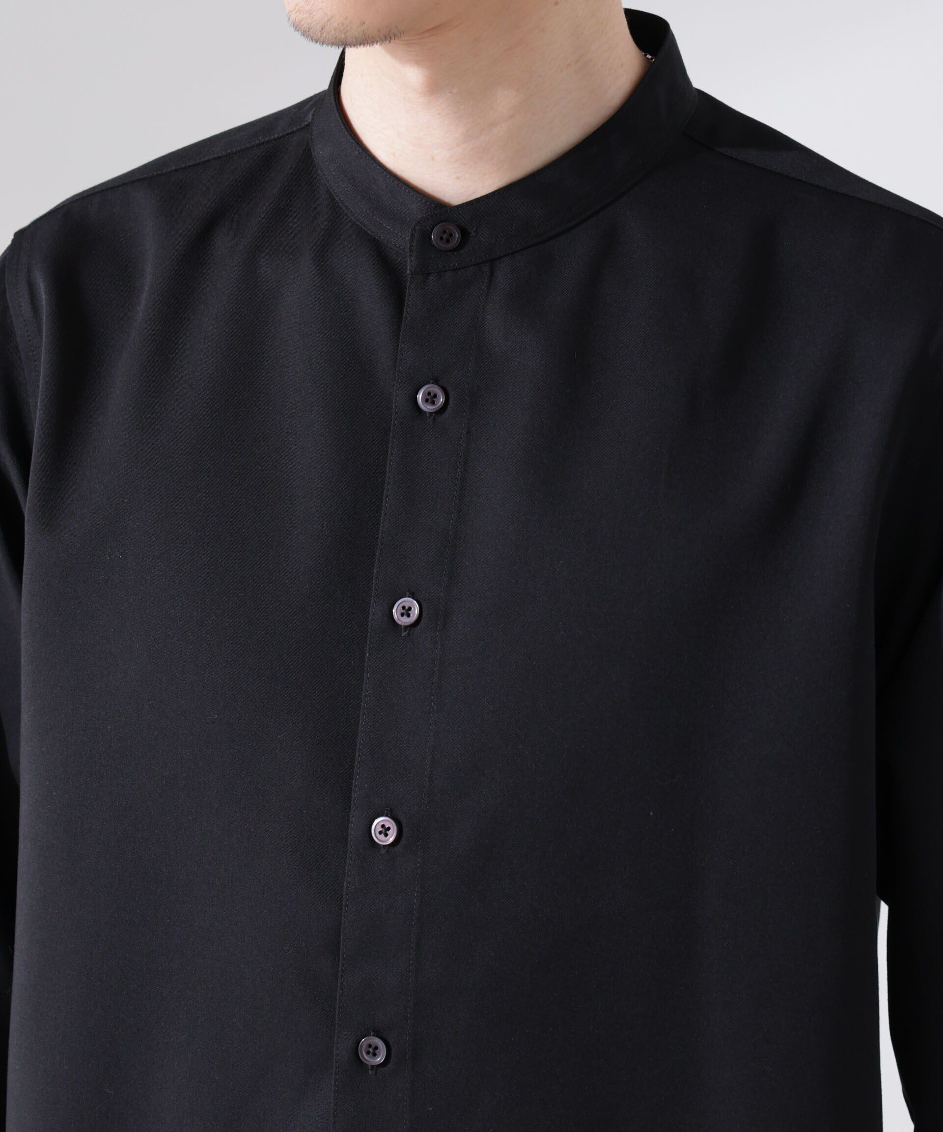 nano･universe「スタンダードバンドカラーシャツ/長袖」|シャツ・ブラウス|