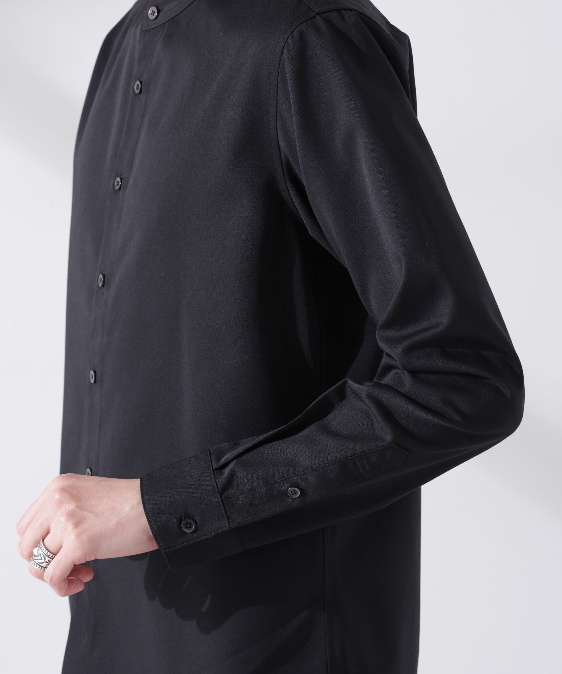 nano･universe「スタンダードバンドカラーシャツ/長袖」|シャツ・ブラウス|