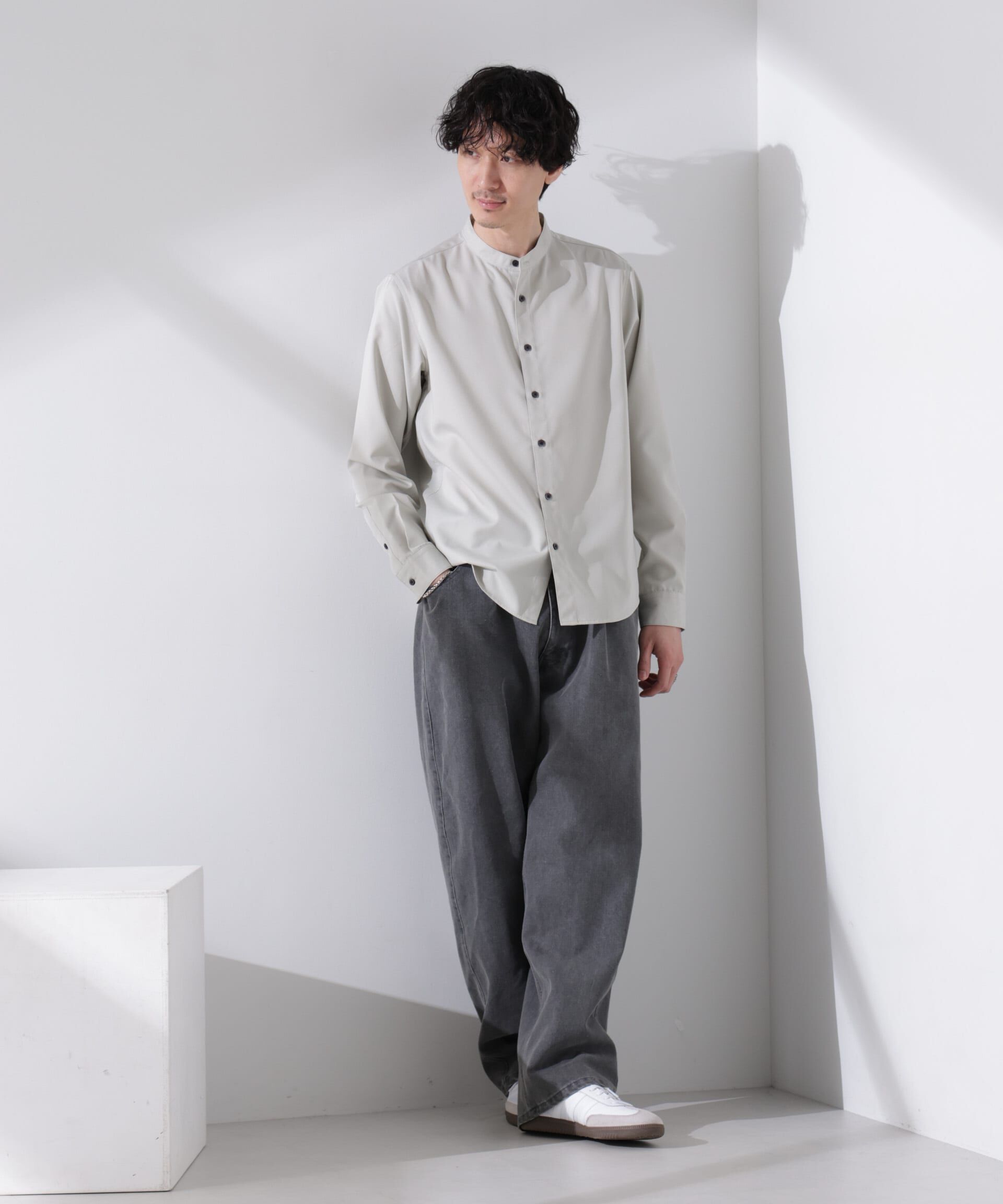 nano･universe「スタンダードバンドカラーシャツ/長袖」|シャツ・ブラウス|