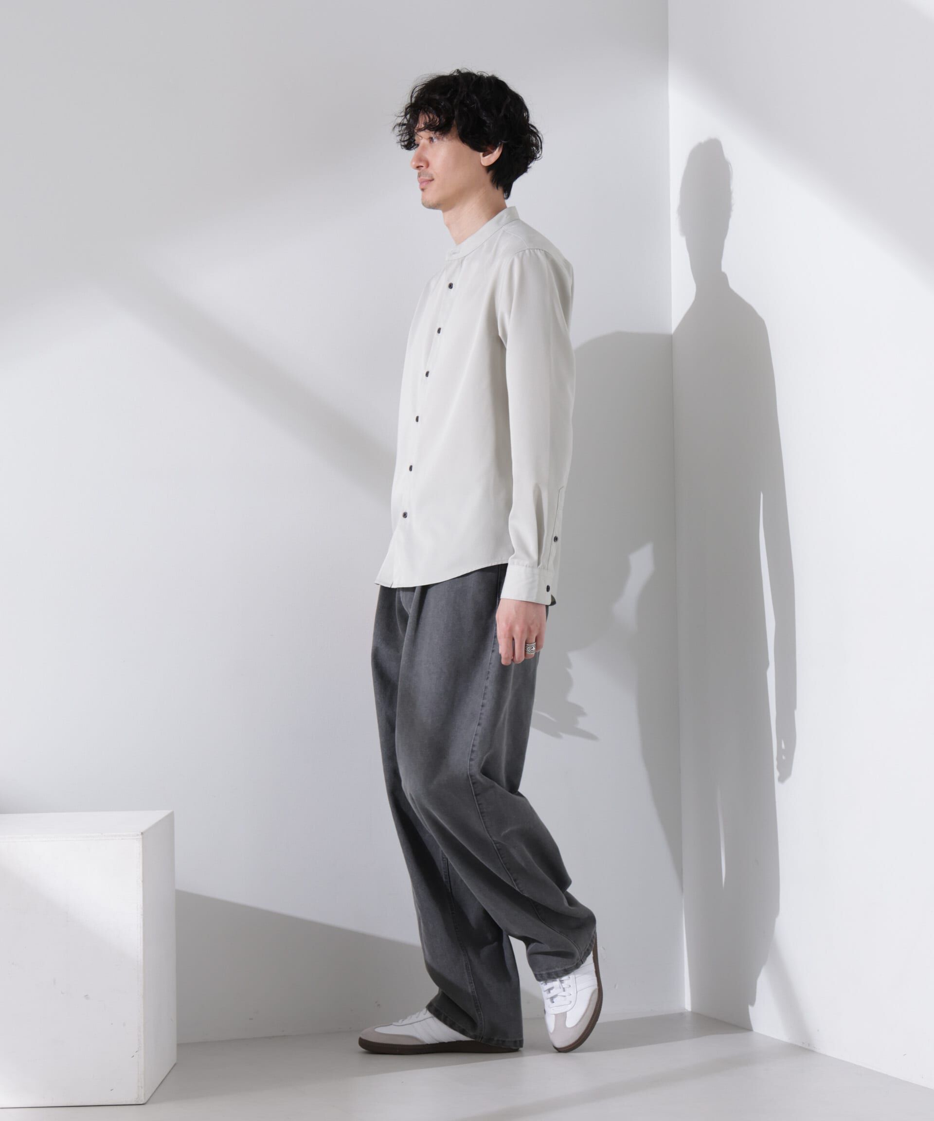 nano･universe「スタンダードバンドカラーシャツ/長袖」|シャツ・ブラウス|