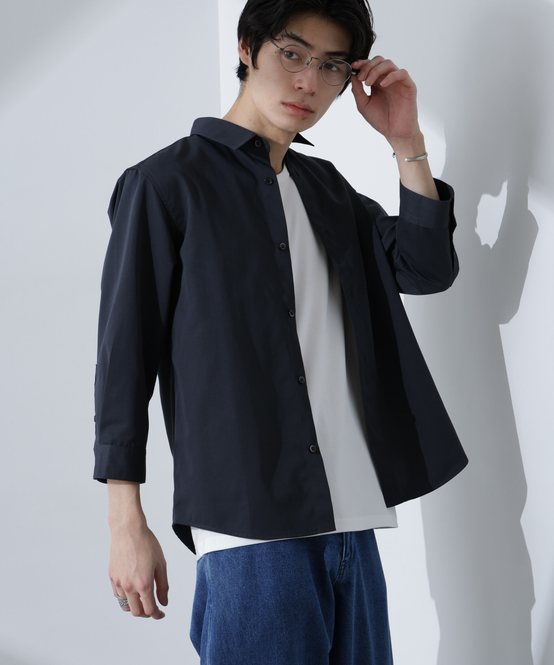 nano･universe「スタンダードレギュラーカラーシャツ/7分袖」|シャツ・ブラウス|