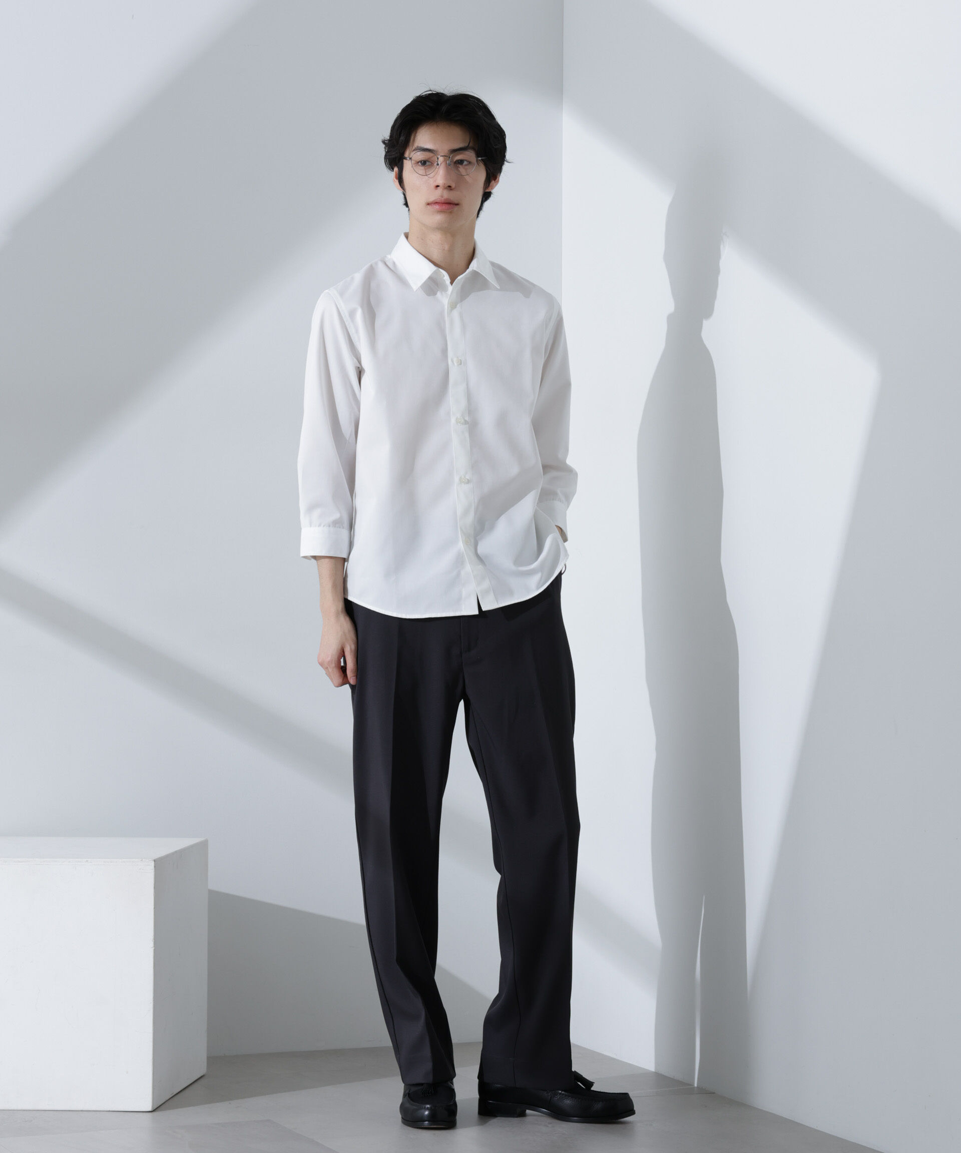 nano･universe「スタンダードレギュラーカラーシャツ/7分袖」|シャツ・ブラウス|