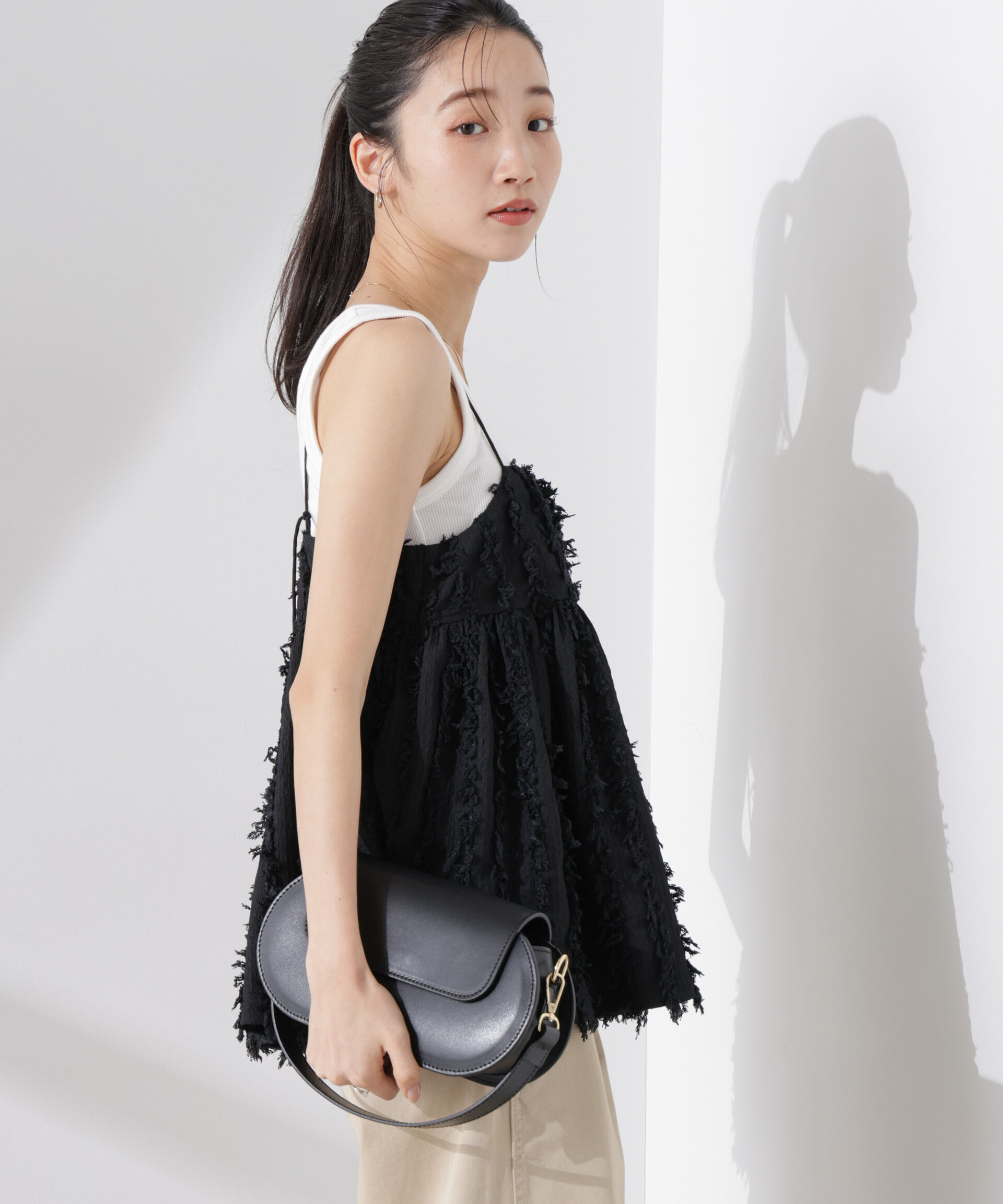 nano･universe「フリンジキャミソールビスチェ」|シャツ・ブラウス|