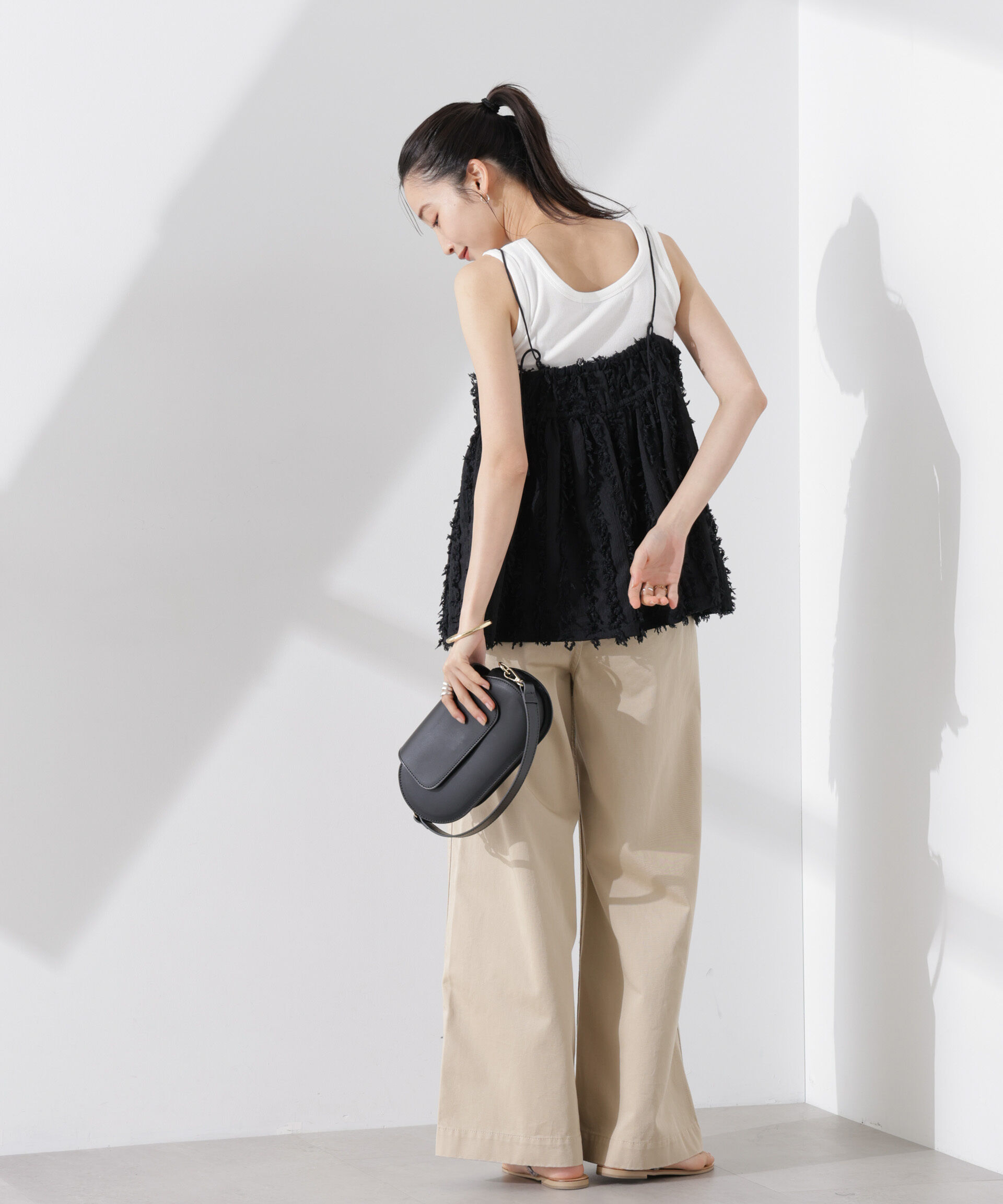 nano･universe「フリンジキャミソールビスチェ」|シャツ・ブラウス|