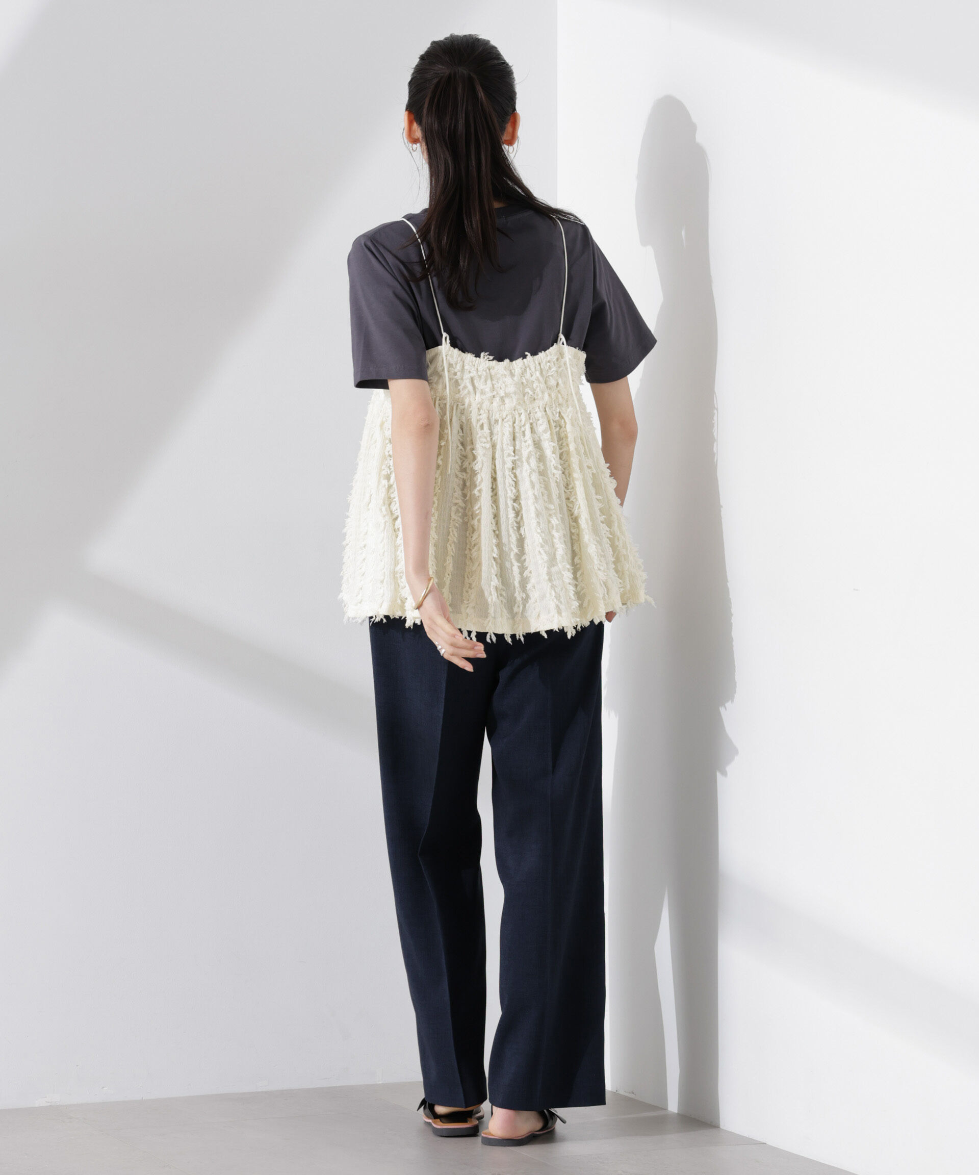 nano･universe「フリンジキャミソールビスチェ」|シャツ・ブラウス|