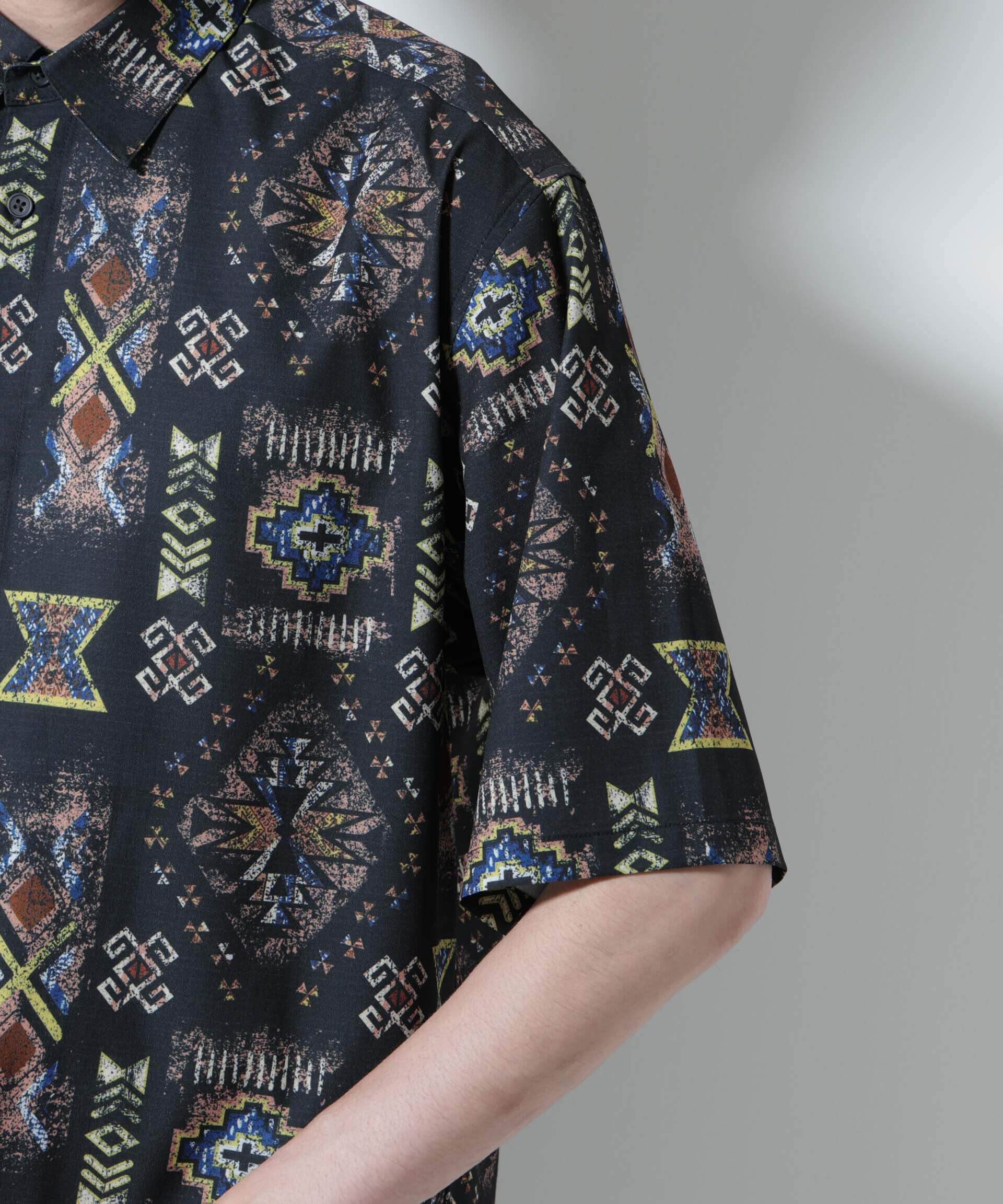 nano･universe「デジタルプリントシャツ 半袖」|シャツ・ブラウス|