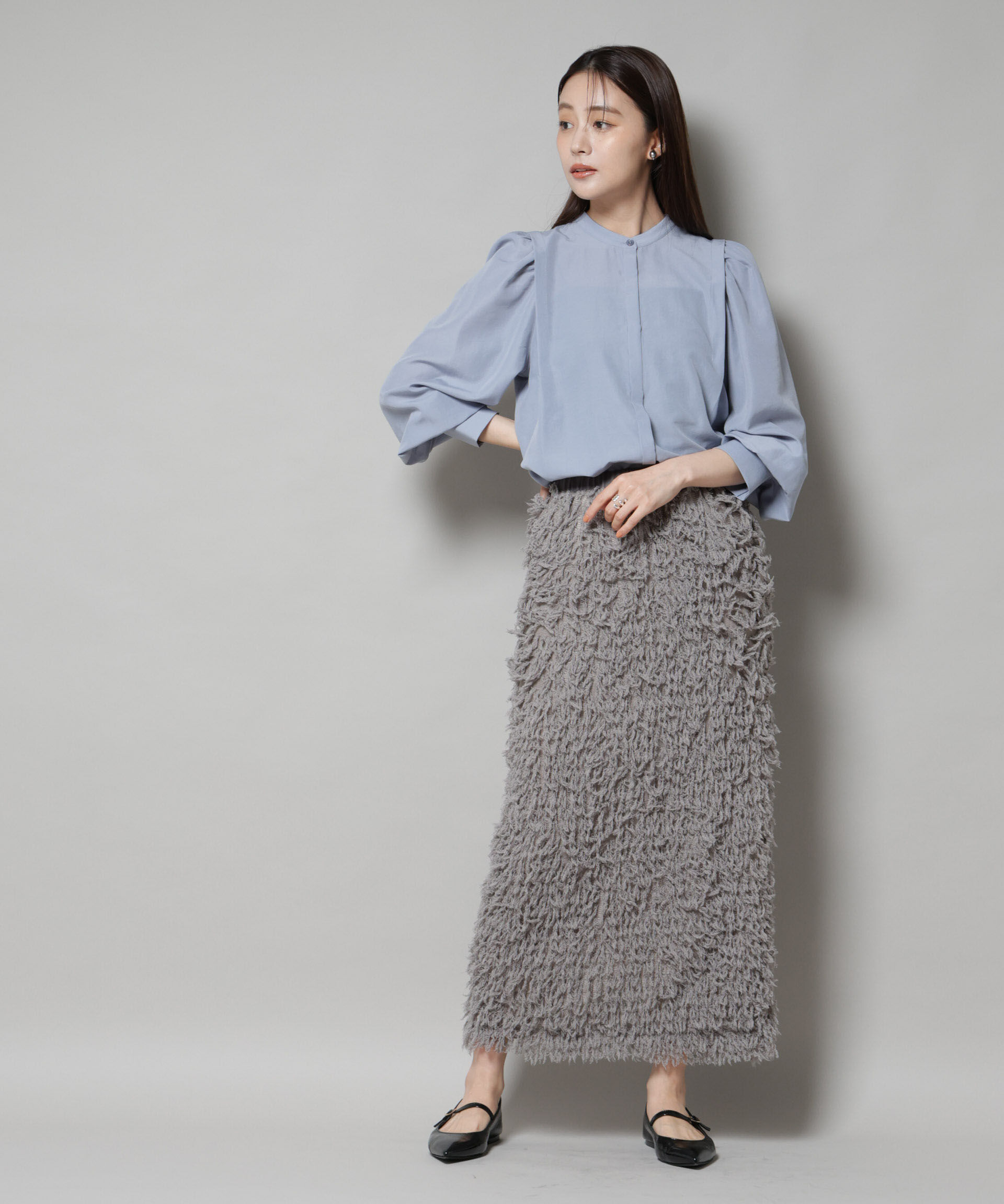 nano･universe「ショルダーギャザーブラウス」|シャツ・ブラウス|