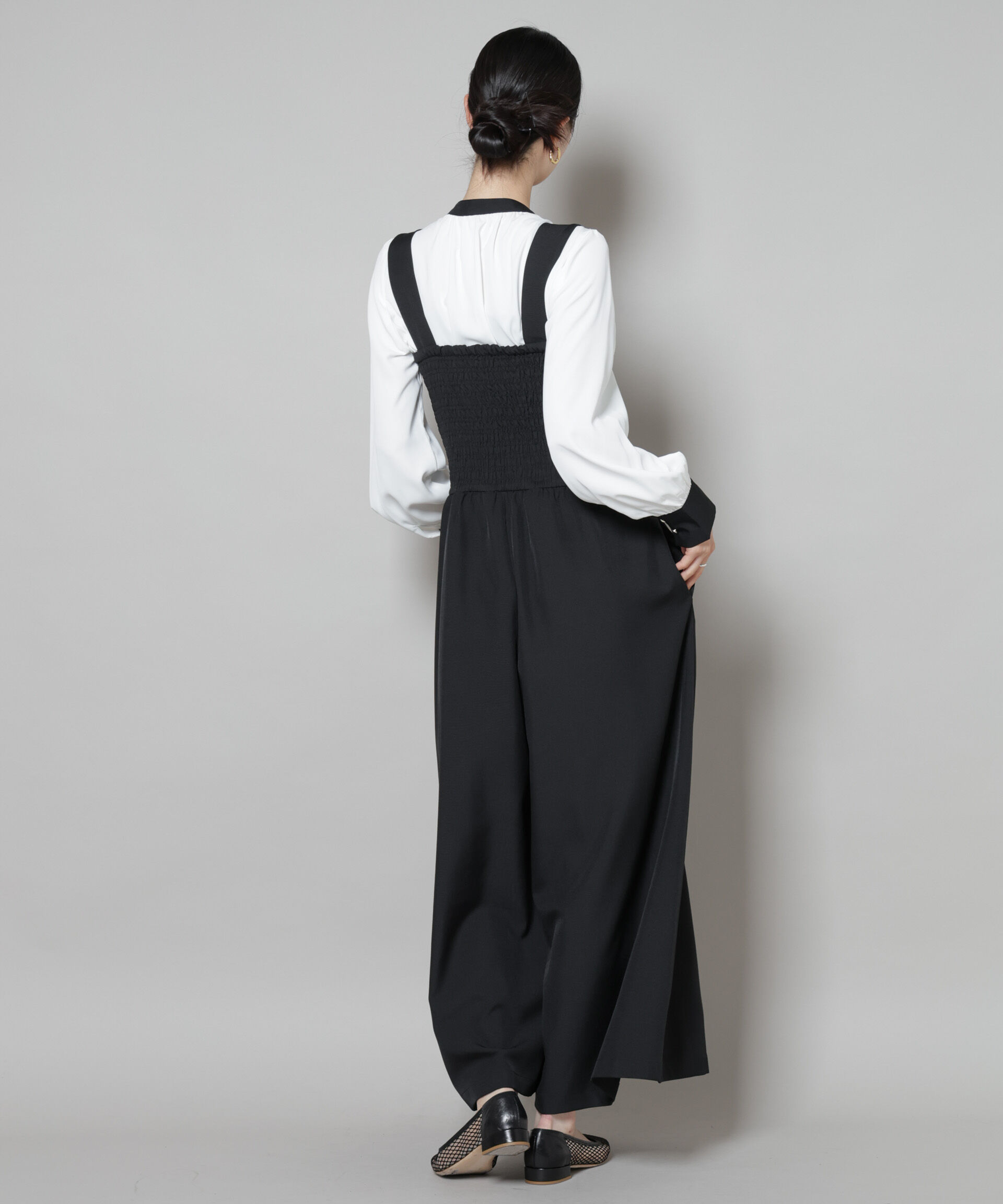 nano･universe「シャーリングサロペット」|ワンピース|