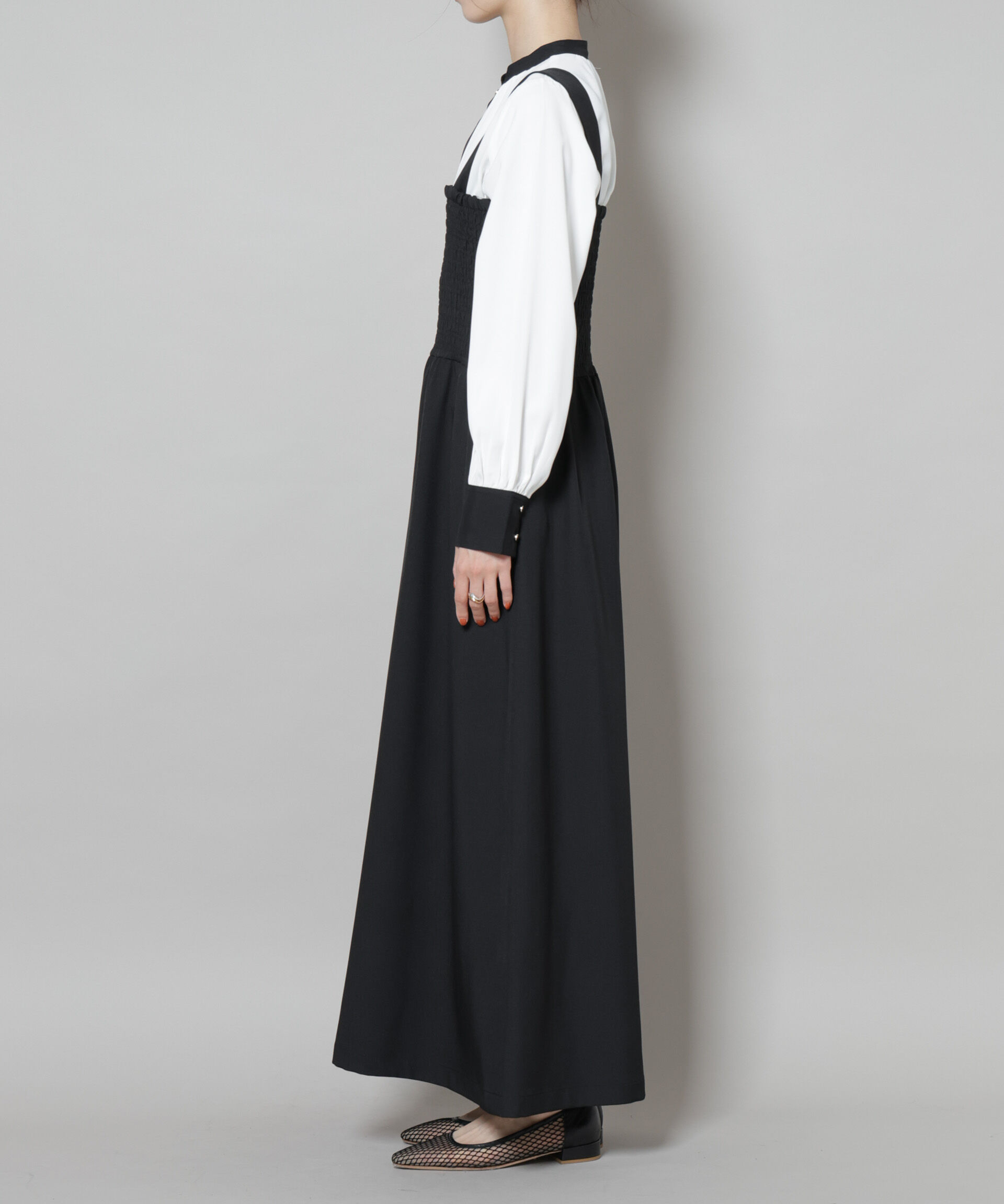 nano･universe「シャーリングサロペット」|ワンピース|