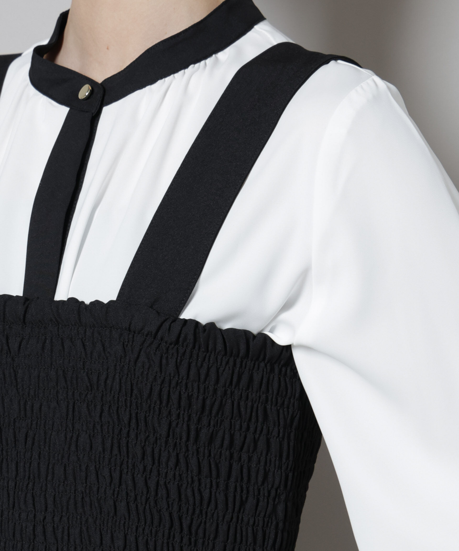 nano･universe「シャーリングサロペット」|ワンピース|