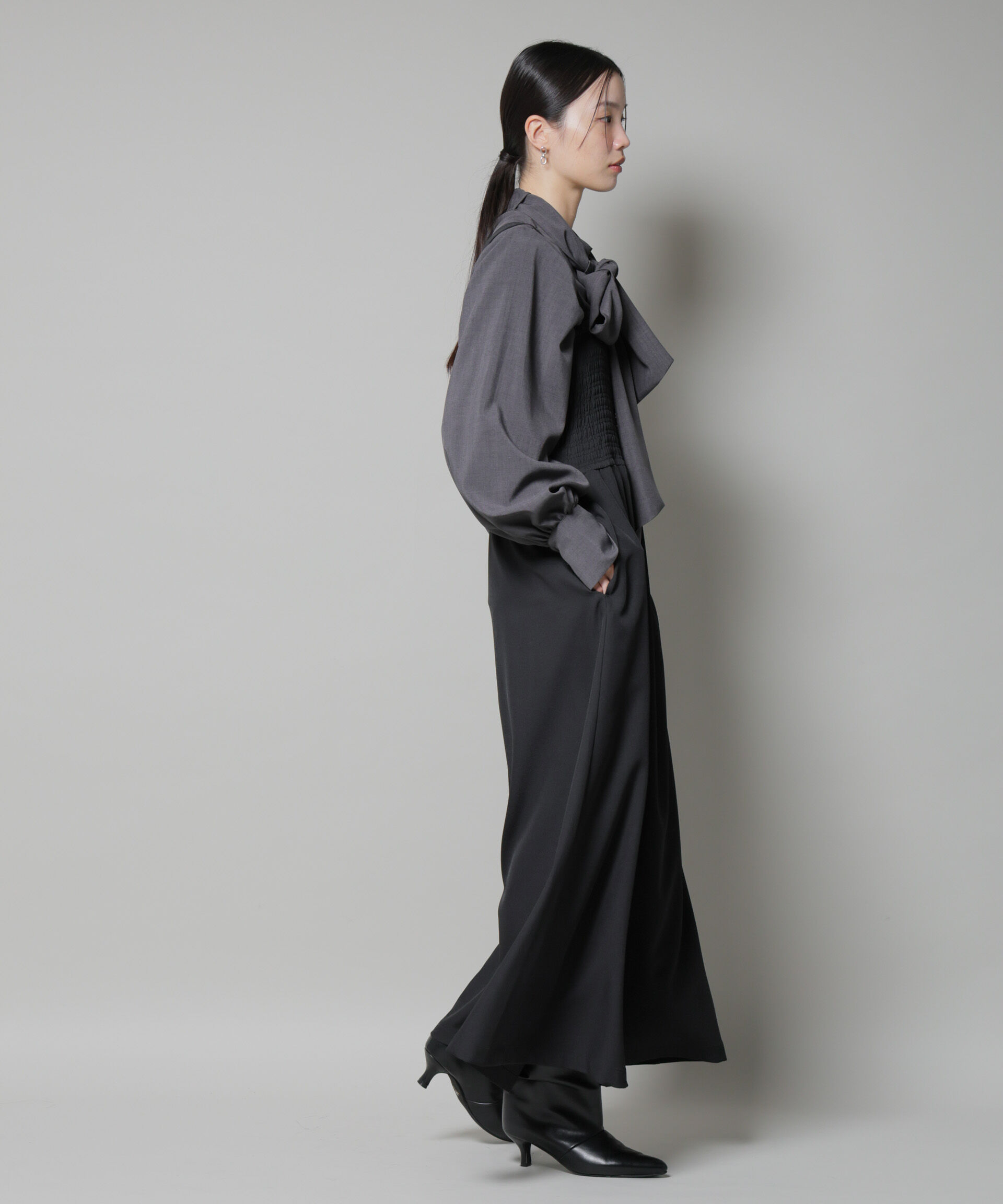 nano･universe「シャーリングサロペット」|ワンピース|