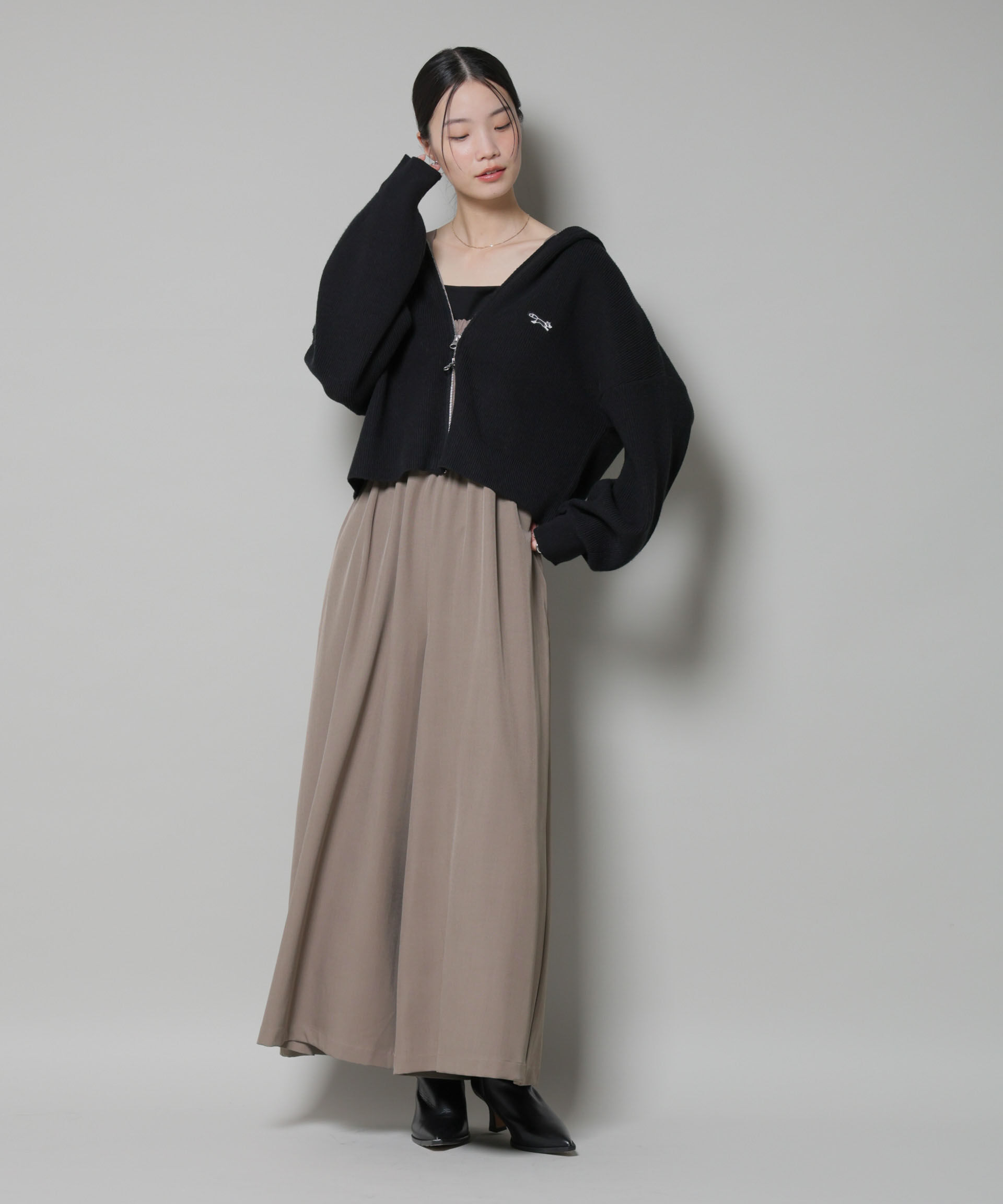 nano･universe「シャーリングサロペット」|ワンピース|