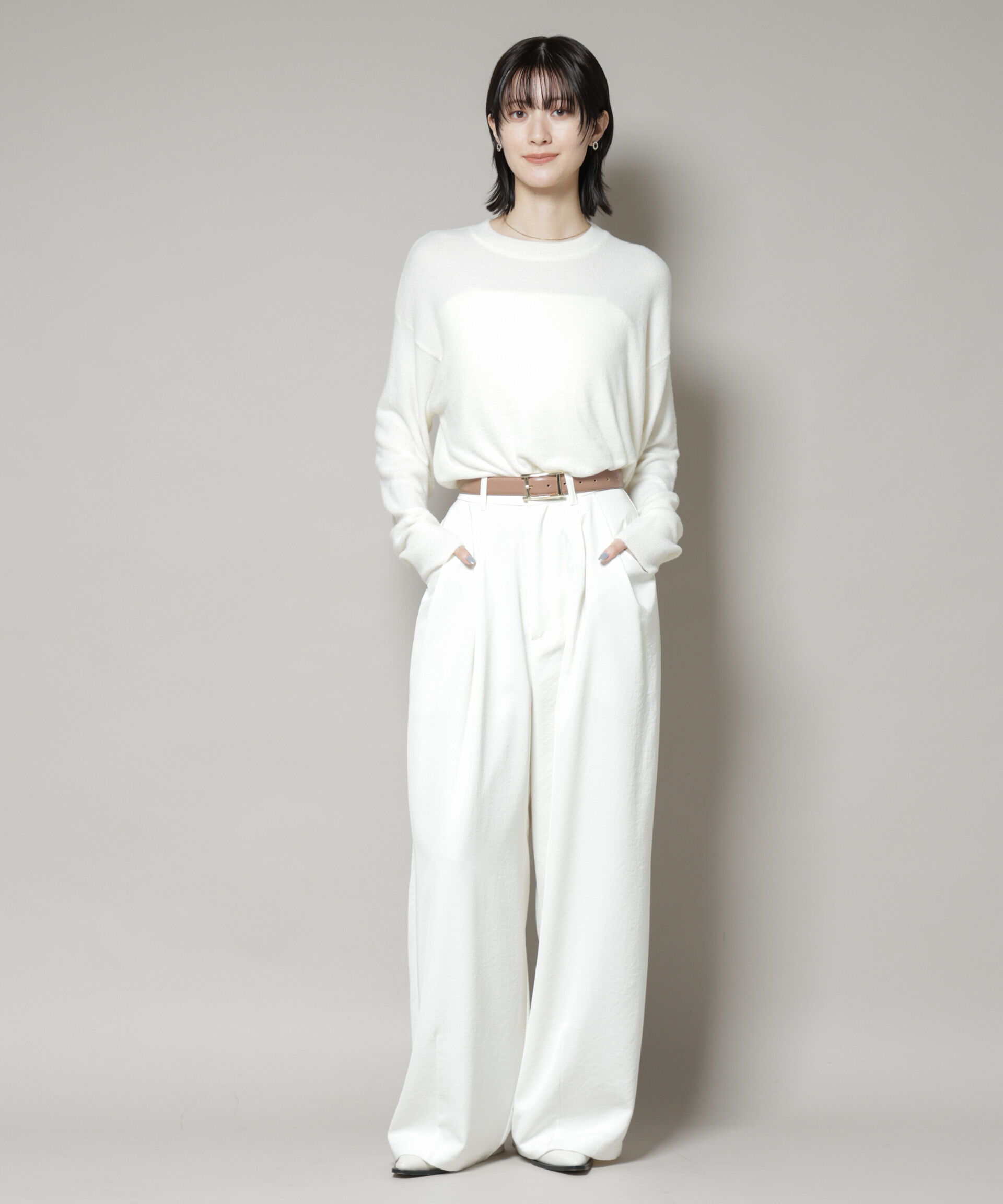 nano･universe「ミニラメシャギーニットプルオーバー」|ニット・セーター|