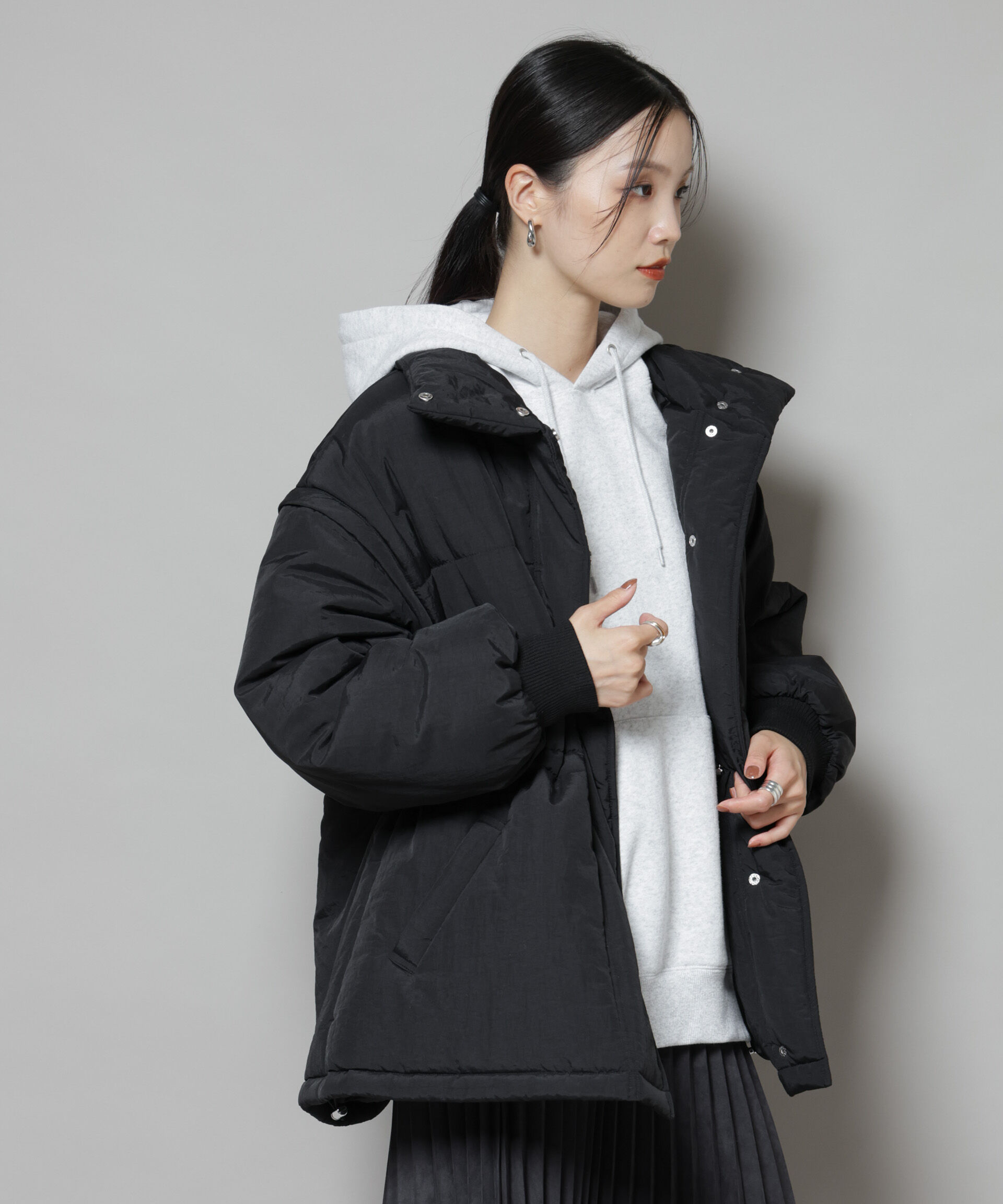 nano･universe「撥水加工・機能中綿 ２wayベスト＆スタンドジップブルゾン」|その他|